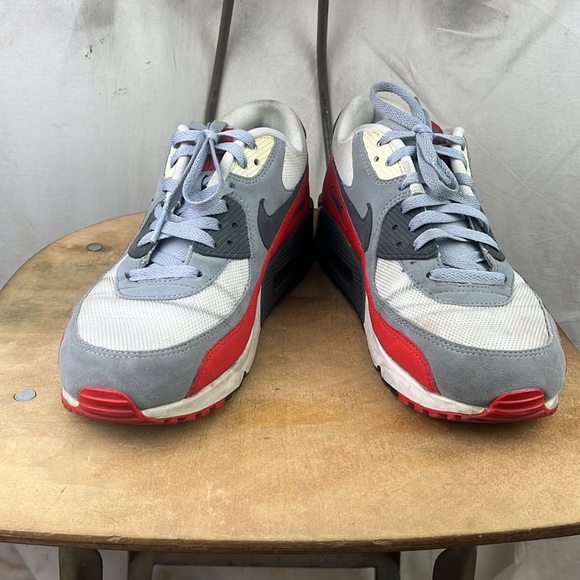 Nike Air Max 90 Wolf Grey and Challenge Red - Picture 3 of 8